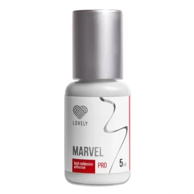 Abbildung von LOVELY Wimpernkleber MARVEL 5ml schneller Kleber Trocknungszeit 1 Sekunde 8 Wochen Haftkraft geringe Dampfentwicklung, sehr beständig für professionelle Wimpernverlängerung 5ml, Schwarz