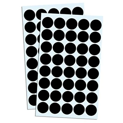 Abbildung von 2000 Stück, 20mm Punktaufkleber Klebepunkte Aufkleber Etiketten Markierungspunkte Selbstklebende Schwarz