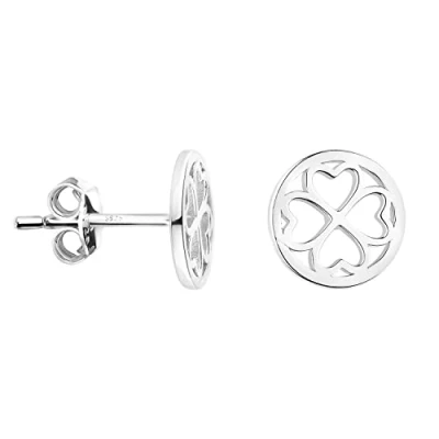 Abbildung von Sofia Milani Circle Cloverleaf Ohrringe, Damen, Größe: One Size, Silver