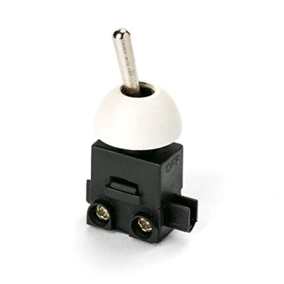 Abbildung von Einbauschalter Kippschalter ON/OFF Ein/Aus 250V Leuchten 1polig 2(1) A LS 2 gold silber antik Lampen Tischlampen Wandleuchten (Weiß)