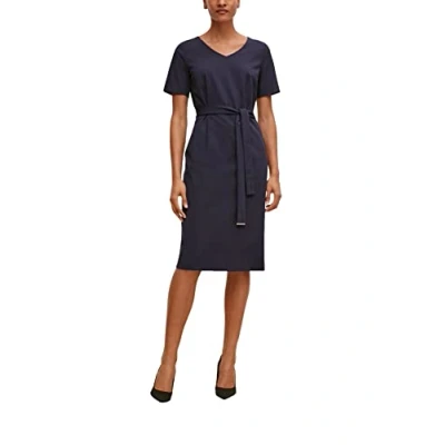 Abbildung von comma Kurzes Freizeitkleid, Damen, Größe: 44, Tiefblau
