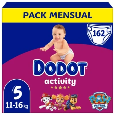 Abbildung von Dodot Baby Activity Windeln, Größe 5, 11 16 kg, 162 Windeln mit robuster Passform