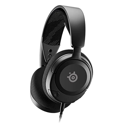 Abbildung von SteelSeries Arctis Nova 1 Multi System Gaming Headset Hi Fi Treiber 360 Surround Sound AirWeave Memory Foam Ohrpolster Mikrofon mit Geräuschunterdrückung PC, PS5, PS4, Xbox Schwarz