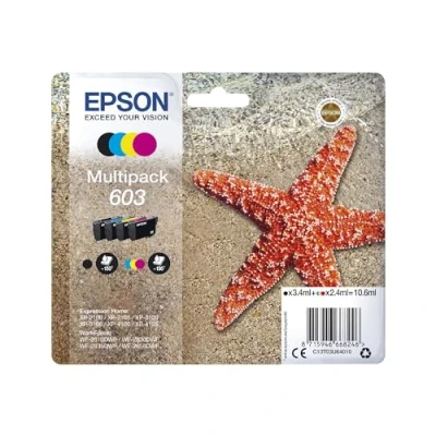 Abbildung von Epson Original 603 Tinte Seestern Multipack 4 farbig Standard, WF 2820DWF 2830DWF 2840DWF 2850DWF XP 2100 2150 3100 3150 4100 4150, EasyMail, ReadyPrint Flex Tintentarife