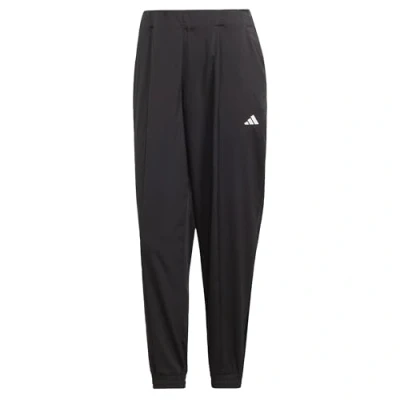 Abbildung von adidas Damen AEROREADY Train Essentials Minimal Branding Woven Pants, Black/White, M