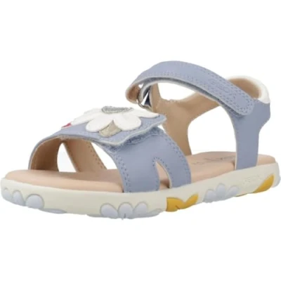 Abbildung von Geox Haiti GIRL Riemensandalette für Kinder, Größe: 31, Light avio/white Schuhe