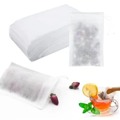 Abbildung von 200 Stück Teefilter Papier,Losen Tee Filterbeutel 7 * 9CM Teefilterbeutel zum Selbstbefüllen mit Kordel für Tee, Blumentee, Kaffee, Gewürze usw. (7 9CM)