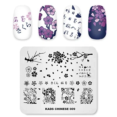 Abbildung von KADS Nail Stempelnde Platte chinesischen Stil Vorlage Bild Design Platten für Art Dekoration und DIY (CN009)