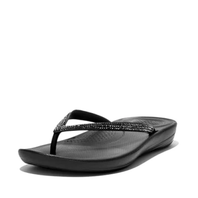 Abbildung von Fitflop Iqushion Sparkle Badezehentrenner, Damen, Größe: 39, Black Schuhe