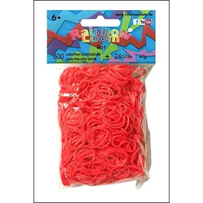 Abbildung von Elastische Rainbow Loom Rot