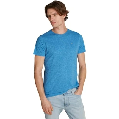 Abbildung von Tommy Jeans SLIM Jasper NECK Tshirt basic coastal, Herren, Größe: 44, Coastal