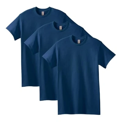 Abbildung von Gildan Unisex T shirt aus Schwerer Baumwolle, Stil G5000 Shirt, Blau, S