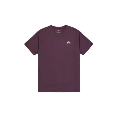 Abbildung von Alpha Industries Small LOGO Tshirt basic, Herren, Größe: Large, Plum