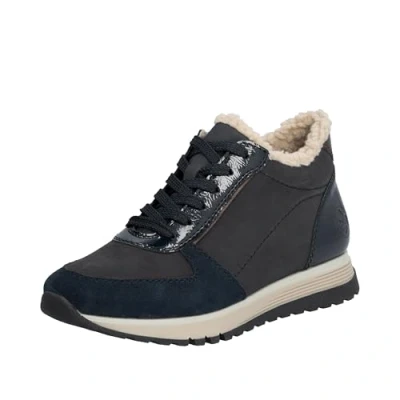 Abbildung von Rieker Snowboot/Winterstiefel, Damen, Größe: 41, Marineblau Schuhe