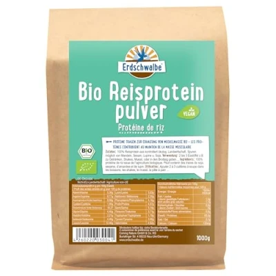 Abbildung von Erdschwalbe Bio Reisprotein Veganes Eiweißpulver 1 Kg