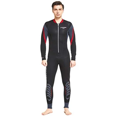 Abbildung von Cressi Men&#039;s Lui Man Monopiece Wetsuit 2.5mm Einteiliger Neoprenanzug Herren für alle Wassersportarten, Schwarz/Rot, S/2