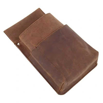Abbildung von Alassio 42195 Gürteltasche für Kellnerbörsen, Holster Kellner Portemonnaie aus Echt Leder, Tasche Münzbörse, Halter Geldbörse im Service, Halfter ca. 22 x 14 4 cm, braun