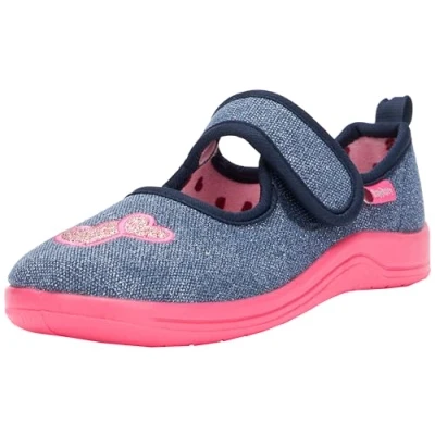 Abbildung von Playshoes Unisex Kinder Hausschuhe, Herz, 22/23 EU