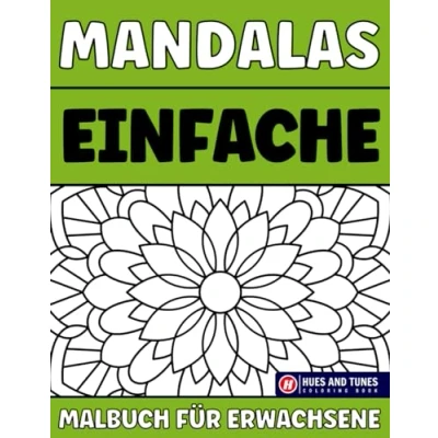 Abbildung von Einfache Mandalas für Erwachsene: Großdruck Mandala Malbuch Senioren und Anfänger Schöne Große Designs zum Stressabbau