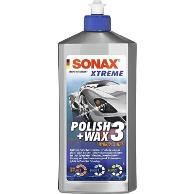 Abbildung von SONAX XTREME Polish+Wax 3 (500 ml) hochwirksame Politur zum Abtragen verwitterter Lackschichten &amp; Auffrischen matter Farben / Art Nr. 02022000