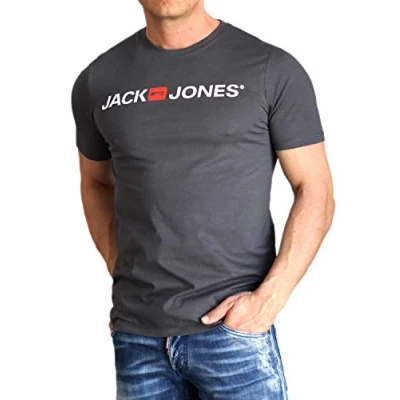 Abbildung von JACK &amp; JONES Jjecorp Logo Tee SS Crew Neck Noos T Shirt Herren Gr. 56, Asphalt