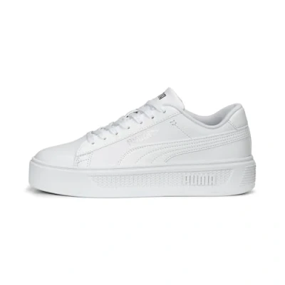 Abbildung von PUMA Damen Smash Platform V3 Sneaker, White Silver, 42.5 EU