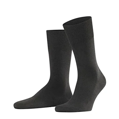 Abbildung von FALKE Herren ClimaWool M SO Lyocell Wolle einfarbig 1 Paar Socken, Grau (Anthracite Melange 3117), 43 44