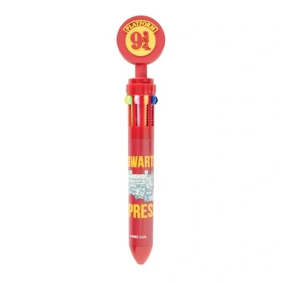 Abbildung von Grupo Erik Kugelschreiber 10 Farben Hogwarts Express Harry Potter Gleis 9 3/4 Fanartikel in 1 Multicolor Mehrfarbiger Stift Offizieller Merch