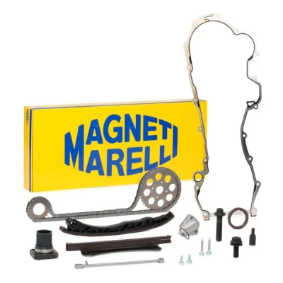 Abbildung von MAGNETI MARELLI 341500000102 Steuerkettensatz mit Dichtung Schraubensatz Kette geschlossen, Simplex OPEL: Corsa C Hatchback, Astra J Hatchback