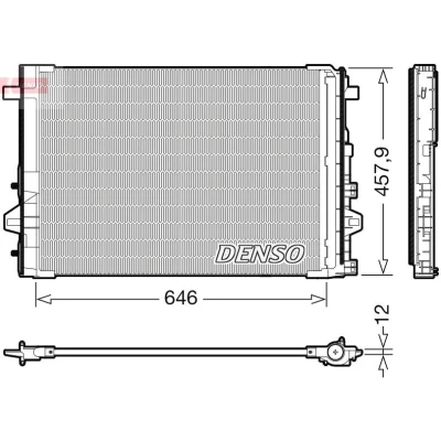 Abbildung von DENSO DCN17059 Klimakondensator mit Trockner R 134a MERCEDES BENZ: A Class
