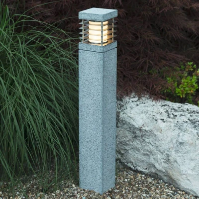 Abbildung von HEITRONIC Sockelleuchte, 1 flammig, Leuchtmittel E27 ohne Leuchtmittel, Außenlampe, aus echtem Granit, seewasserbeständig