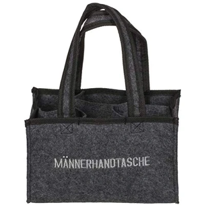 Abbildung von Out of the blue Handtasche für 6 Bierflaschen Bestickt MÄNNERHANDTASCHE/Maße: 24 x 14 16 cm