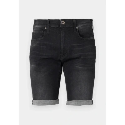 Abbildung von G Star 3301 SLIM Jeans Shorts Elto black superstretch medium aged grey, Herren, Größe: 36, grey