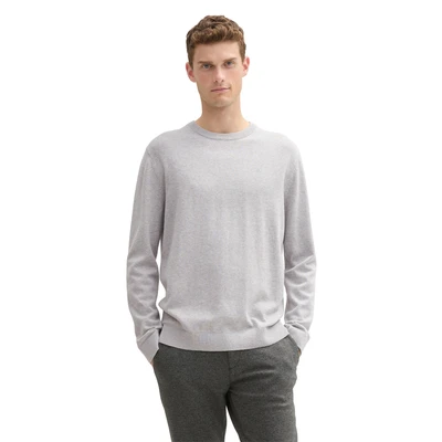 Abbildung von TOM TAILOR Herren Strickpullover mit Crewneck
