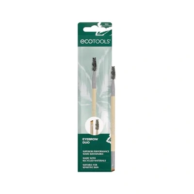 Abbildung von EcoTools Eyebrow Brush Duo, Tame, Sculpt &amp; Fill in Brows, Multipurpose For Gel, Powder, Cream, Dual Ended Spoolie Angled Brow Brush, Eco Friendly, Cruelty Free, Vegan, 1 Count