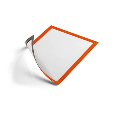 Abbildung von Durable Info Rahmen Duraframe Magnetic (A4, Magnetrahmen für metallische Oberflächen) 5 Stück, orange, 486909