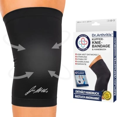 Abbildung von Von Ärzten Entworfen Kniebandage Damen/Kniebandage Männer, Kniestütze für Linderung bei Arthritis, Sehnenscheidenentzündung, Verletzungen, Stützende Kniebandagen/Kniebandage Arthrose [Schwarz, 2XL]