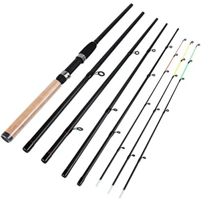 Abbildung von Sougayilang Feeder Rute mit 3 Spitzen Protable Angelrute Spinnerei Casting Reiserute Vollsortiment Action Karpfen