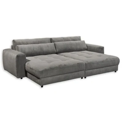 Abbildung von BARURA Big Sofa in Cord Optik, Ash Bequeme Wohnzimmer Couch mit großer Liegefläche 292 x 90 (74) х 194 cm (B/H/T)