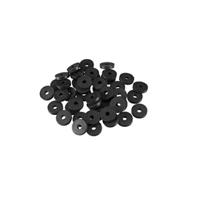Abbildung von sourcing map 50 Stück Gummi Unterlegscheiben 13.8 mm Außendurchm. 4 Innendurchm. 3 Dicke für Wasserschlauch Wasserhahn