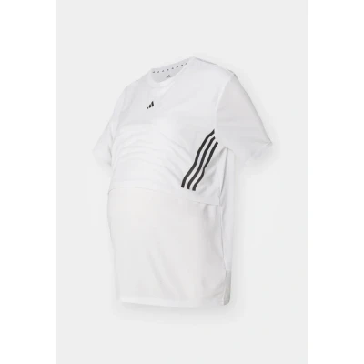 Abbildung von adidas Performance Maternity Tshirt print, Damen, Größe: XXS, White