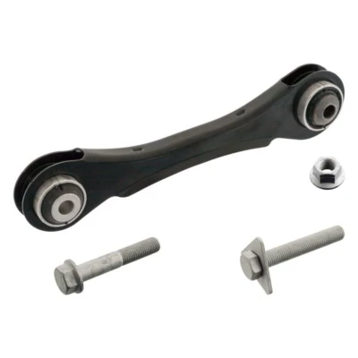 Abbildung von FEBI BILSTEIN 170854 Querlenker mit Anbaumaterial Lager Hinterachse rechts, oben, vorne Stahlblech BMW: 3 Touring, 1 Hatchback