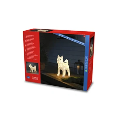 Abbildung von Konstsmide LED Acryl Husky, 88 warm weiße Dioden, 24V, Außen (IP44), weißes Kabel 6244 103
