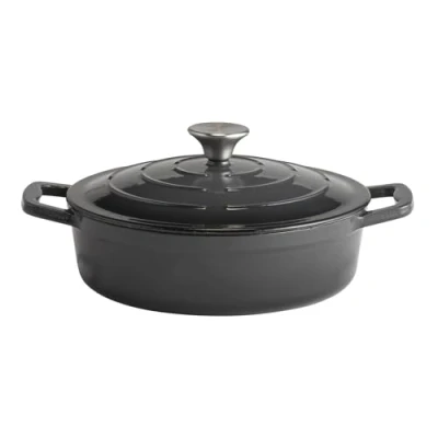 Abbildung von APS 88314 Bräter mit Deckel &quot;5 STARS&quot;, Gusseisen, induktionsgeeignet, ofenfest, inkl. Deckelhalter, Ø 28 cm, 3 Liter, türkis