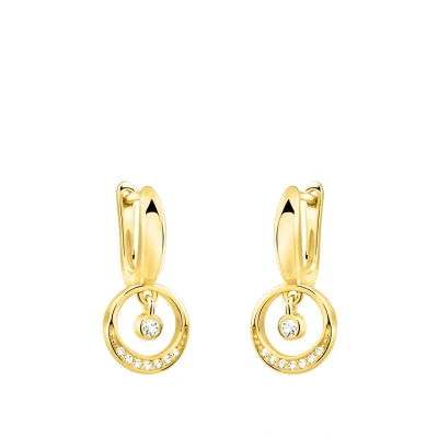 Abbildung von SOFIA MILANI Damen Ohrringe 925 Silber vergoldet/golden &amp; mit Zirkonia Steinen Kreis Ohrhänger E2691