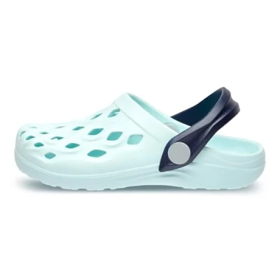 Abbildung von Ladeheid Clogs Kinder Schuhe für Mädchen und Jungen leichte Gartenclogs Gartenschuhe LA CA 14 (Hellblau, 27/28 EU)