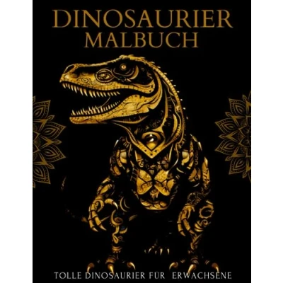 Abbildung von Dinosaurier Malbuch für Erwachsene: Prähistorische Kreaturen Zum Ausmalen