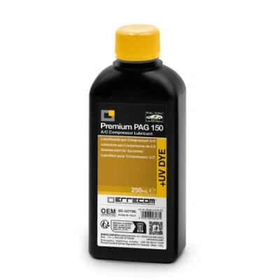 Abbildung von Errecom PAG 150 Premium + UV DYE 250 ml, Schmiermittel für konventionelle oder elektrische Kfz Klimakompressoren, die mit den Kältemitteln GAS R134a und R1234yf betrieben werden
