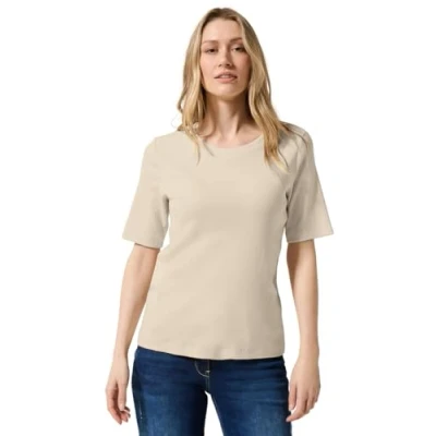 Abbildung von Cecil Damen B322914 T Shirt, Light Beige, XS