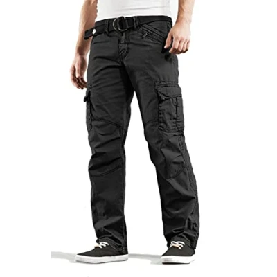 Abbildung von Timezone BenitoTZ Herren Cargohose Benito mit Stoffgürtel (W36/L30, Black)